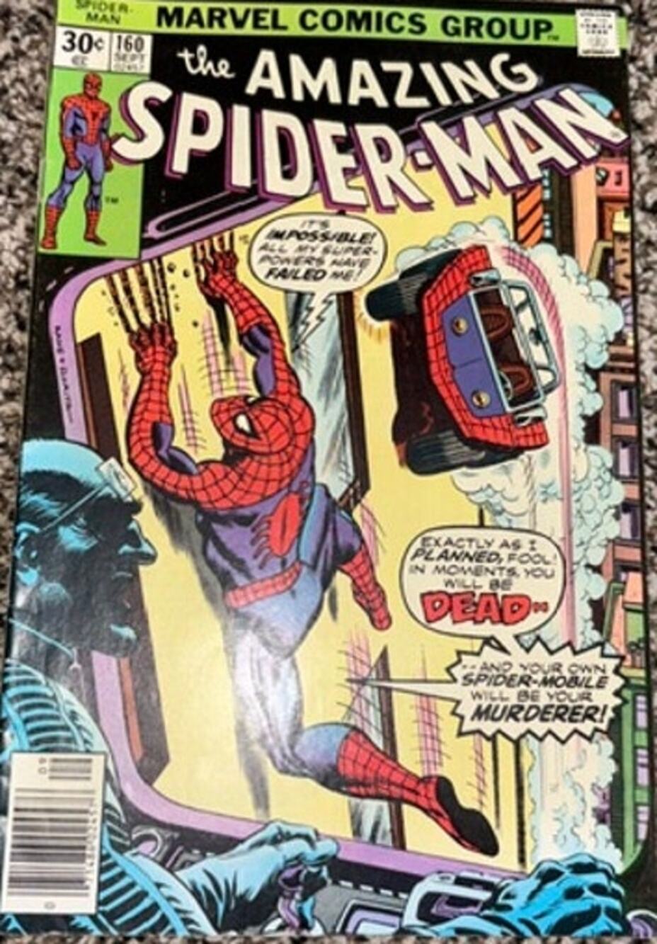 Amazing Spider-Man #160 1976) Marvel Bronze Age Tinkerer & Spider-Mobile Vintage